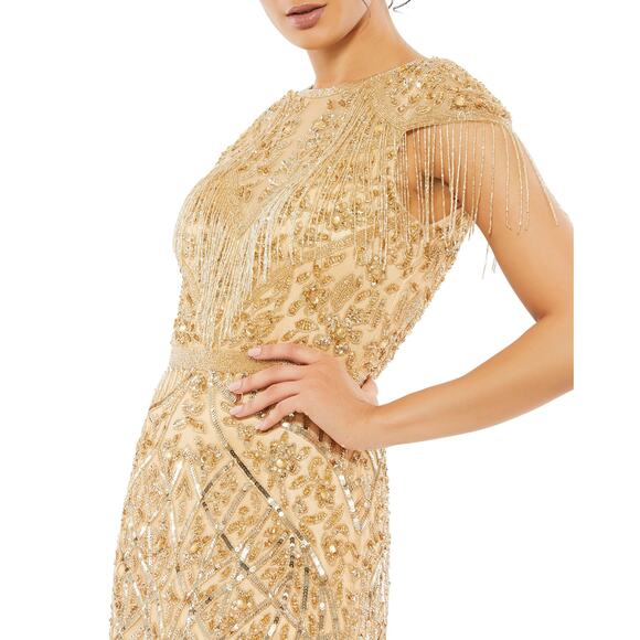 Mac Duggal 4715 - Cap Sleeve Sequin Dress AMAZING !!!! SZ 16 - Picture 3 of 3